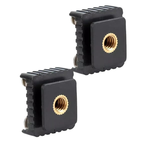 Tizuqe 2Pcs Cold Hot Shoe Adapter Standard Mount Hotshoe to 1/4 Thread For Flash