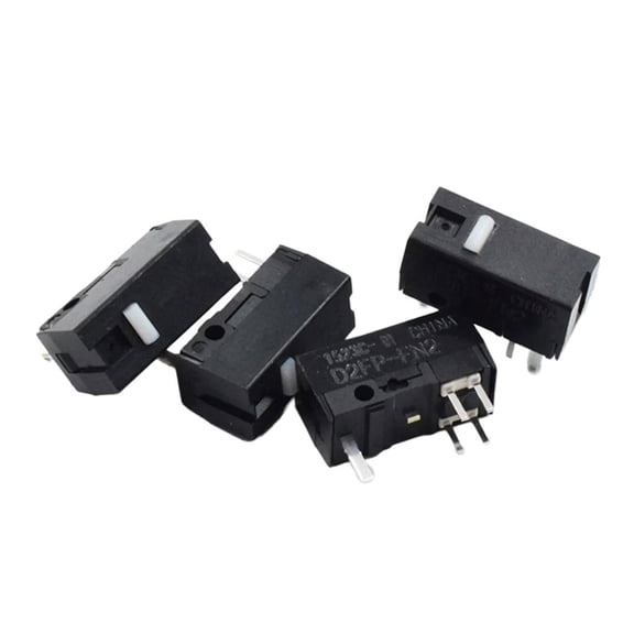 HONCLL 4Pcs Optical Mouse MicroSwitch D2FP-FN2 Mouse Button Fretting Switches for ROG III Point 36KROG Chakram X Black