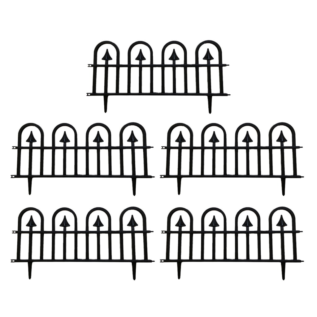 Tizuqe 5Pcs Decorative Garden Fence Panels Dog Fence Barrier Outdoor