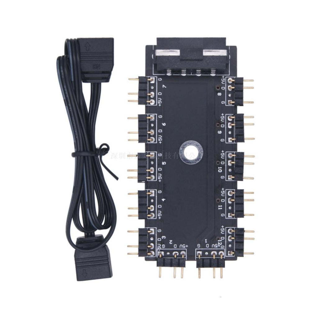 HONCLL 5V 3pin ARGB Interfaces Hub ARGB LED Hub for Consistent Lighting ...