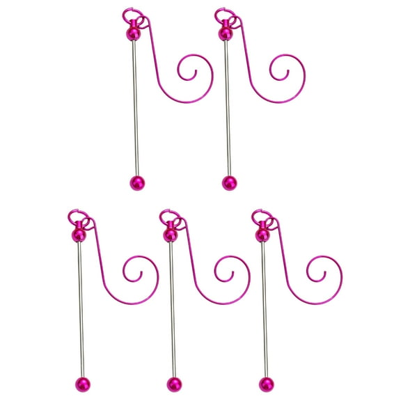 Tizuqe 5pcs Metal Hanging Ornament Hooks for DIY Christmas Decoration Beadable Hangers