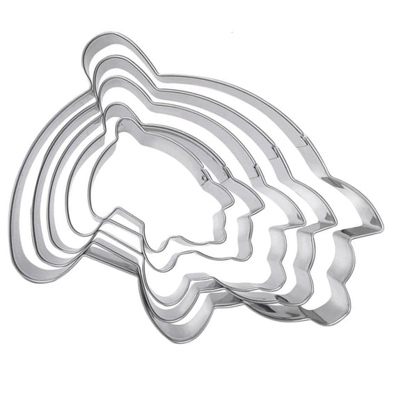 HONCLL 5pcs Stainless Steel Conchae Cutter Mexicans Bread Baking Molds Cookie Stamp