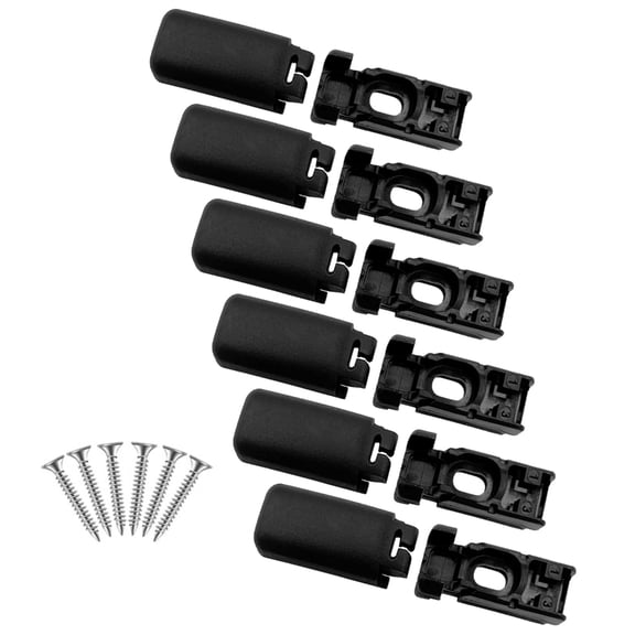 Tizuqe 6Pieces Pleated Blind Base Clamping Brackets Tension Shoes with Screws Set for Secure Window Shade Easy Installation