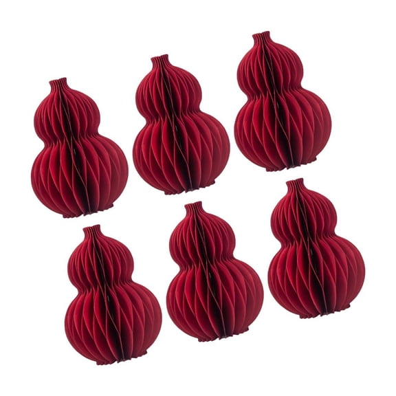 HONCLL 6pcs Chinese New Year Gourd Lanterns For Home Party Decors Bright Atmosphere