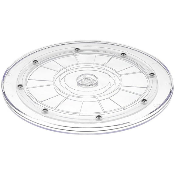 HONCLL Acrylic Display Turntable 360 Degree Rotating Storage Tray Cake Decorating Stand