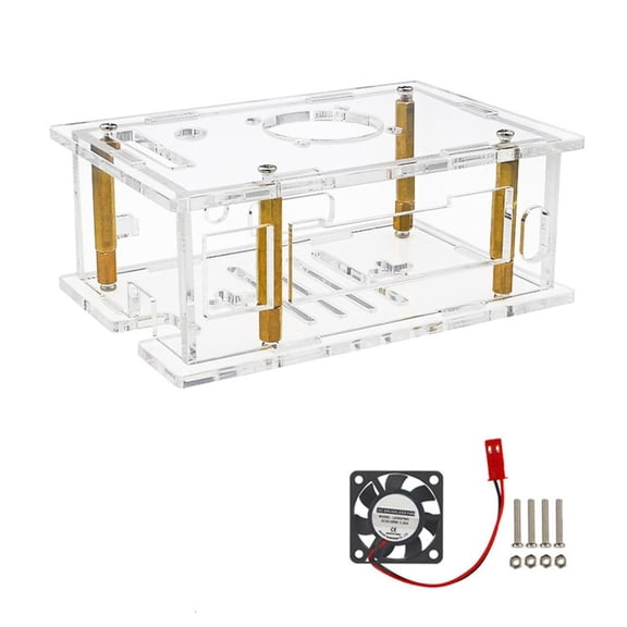 HONCLL Acrylic Enclosure Transparent Shell Case Easy Maintenance Heatsink Coolers Shell