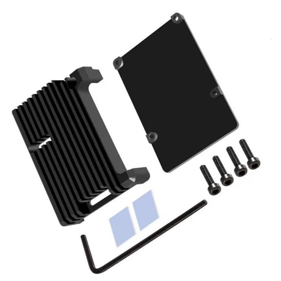 HONCLL Aluminium Alloy Pi 4B Armors Case for Raspberry Pi4B Heatsink Metal Enclosure Superior Cooling Shell Double Quiet Fan