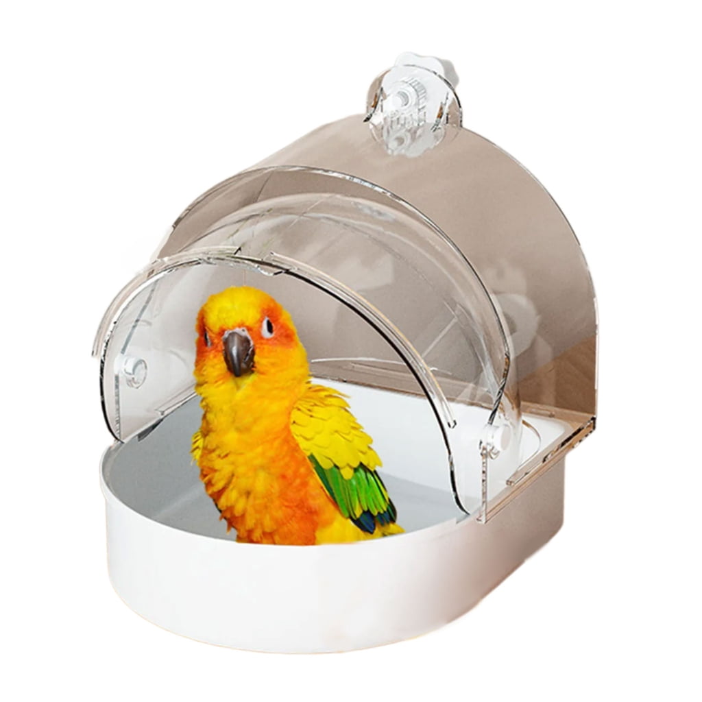 Tizuqe Parakeets Bathing Bowl Lovebird Bath House Bird Shower Cage Accessory