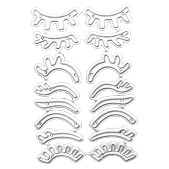 Tizuqe Carbon Steel DIY Eyebrow Eyelashes Knife Mold Cutting Dies Embossing Stencils Template for Decorative Paper Album Card