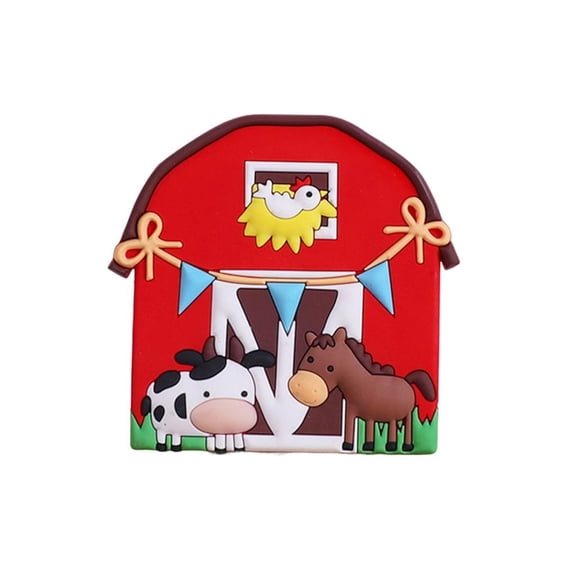 HONCLL Charming Farm Animal Cake Top Assortment Including Lambs Ponies Pig Chick