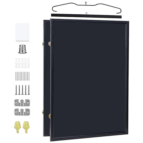 HONCLL Collectible Jerseys Display Frame Case Lockable Shadow Box with Protective Cover