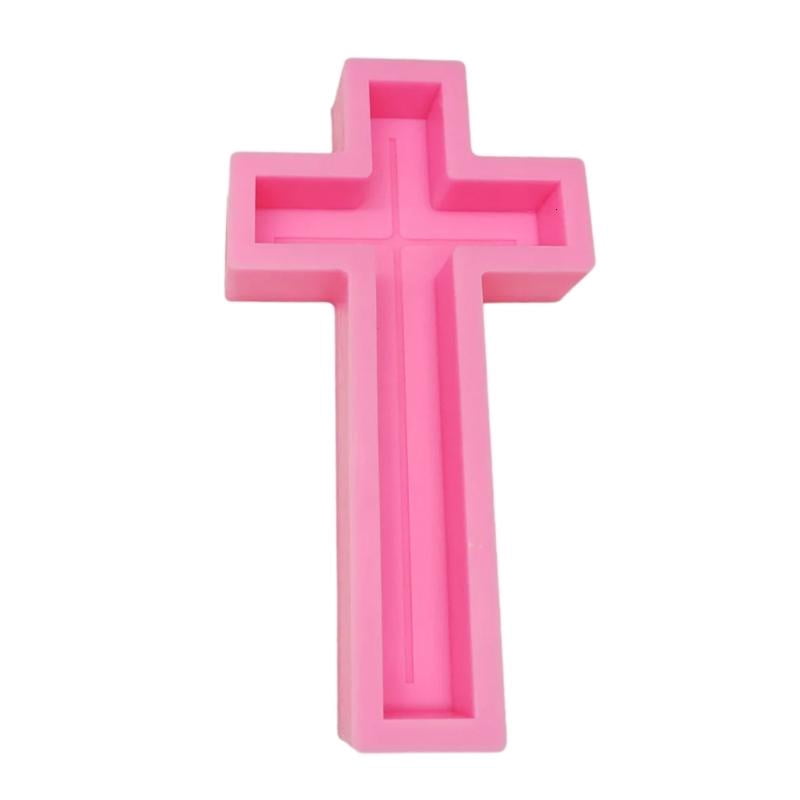 HONCLL Cross Shaped Candle Molds for Candle Soap Halloween Decorations Christmas Gift, Cross Shaped Resins Molds for Art Craft