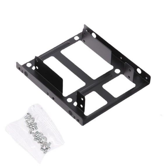 HONCLL Double Deck HDDs SSD Mounting Bracket 2.5" to 3.5" Hard Drive Adapter SSD Bracket Metal HDDs Holder with Mounting Screw