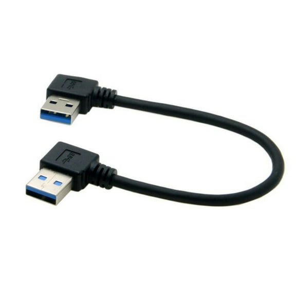 Tizuqe Fast Speed USB 3.0 A to A Cable Featuring 90 Degree Left and Right Angles