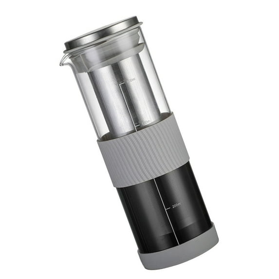 Tizuqe Effective Cold Brew Coffee Machine Artistic Cold Brew Coffee Jug with Removable Filter Effective Glass Coffee Maker