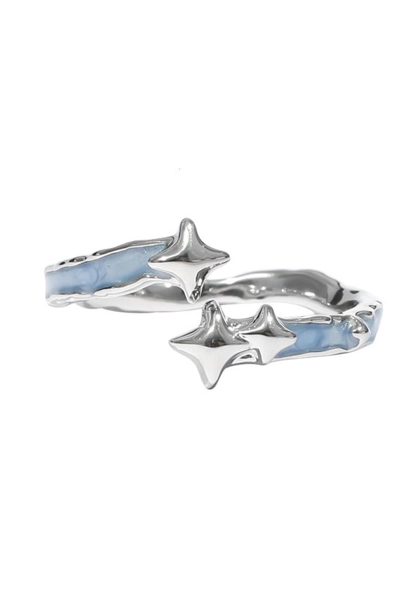 HONCLL Elegant Open Band Rings With Planetary Designs Accessory for Social Gatherings