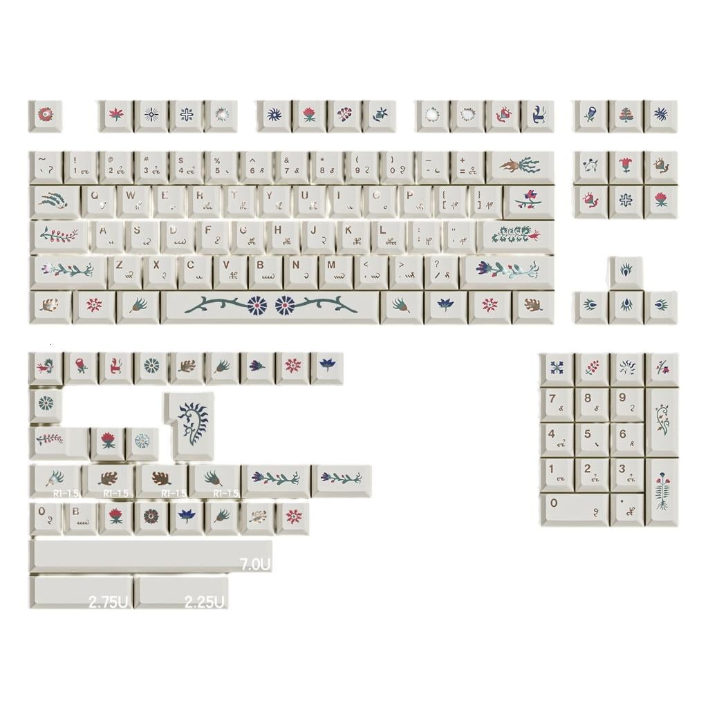HONCLL Enhances Keyboard With Voynich Manuscript Inspired Heat Sublimated PBT Keycaps