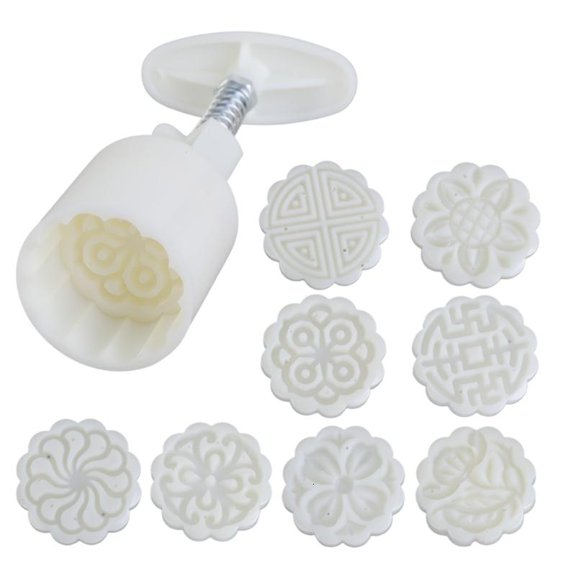 HONCLL Flower Pattern Baking Dessert Tool Plastic Texture Dessert Press for Dessert