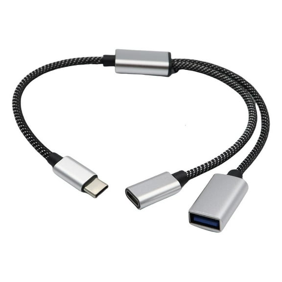 HONCLL Highly Speed USB C Male To 2 Female Y Cable, USB C Extender Durability Data Transfer Charging Hubs For Multiple Devices