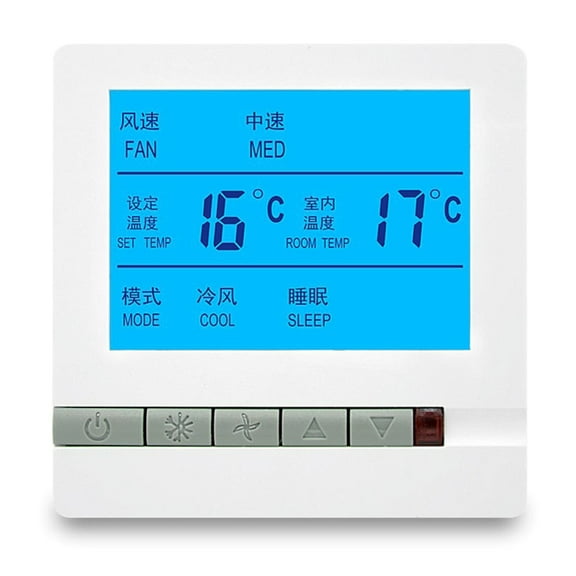 Tizuqe Digital Thermostat Intelligent Air Conditioner LCD Display Temperature Controller Switches Control Panel Enduring