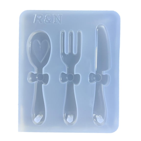 HONCLL Knife Fork Spoon Silicone Epoxy Mold DIY Keychain Crafting Mould for Valentines
