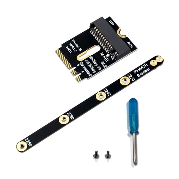 HONCLL M.2 A+E to M Key Adapter NVMe Integration Extension Adapter with Bracket