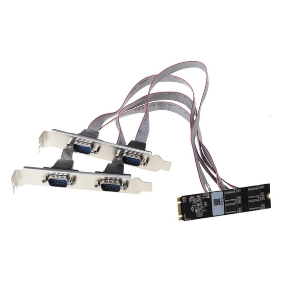 HONCLL M.2 M-Key to 4 Serial Port Card RS232 Communication Signal COM Port Multi-serial Port DB9 Control M.2 M-Key Industrial