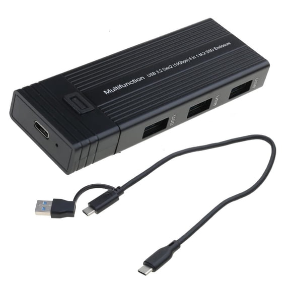 HONCLL M.2 SSD Case Enclosure USB C 3.2 Adapter No Tool Aluminum Box For NVMe