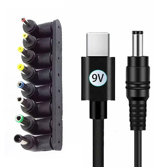 HONCLL Multi Tip USB C to DC5521 5.5x2.1mm Power Charging Cable 3.3ft for Cameras