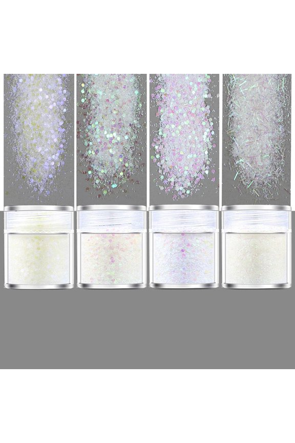 HONCLL Nail Glitter for Body Face Eye Resin Flake Sequin Glitter for Crafts Keychain