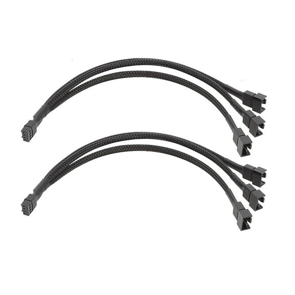HONCLL Pack Of 2 3/2/1 Way 4Pin PWM Fan Splitter Converters Cable for PC Cooling