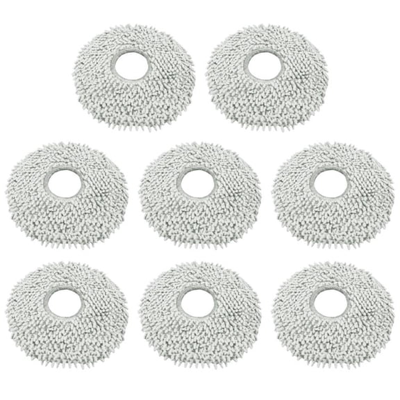 HONCLL Pack of 8 Sweeping Robot Spare Part Mop Cloths Microfiber Material Mop Pads