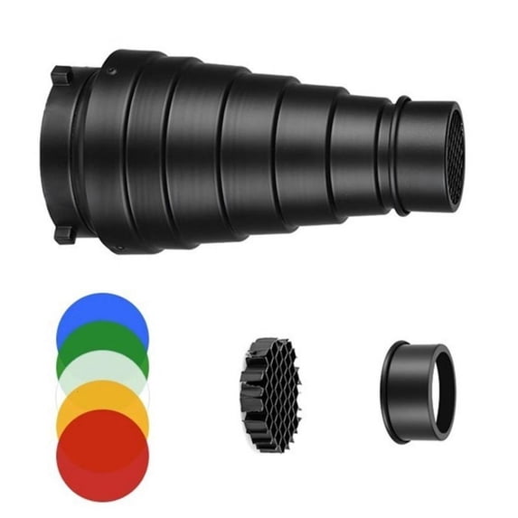 HONCLL Photography Light Modifier Conical Snoot Kit for Studio and Outdoor Use