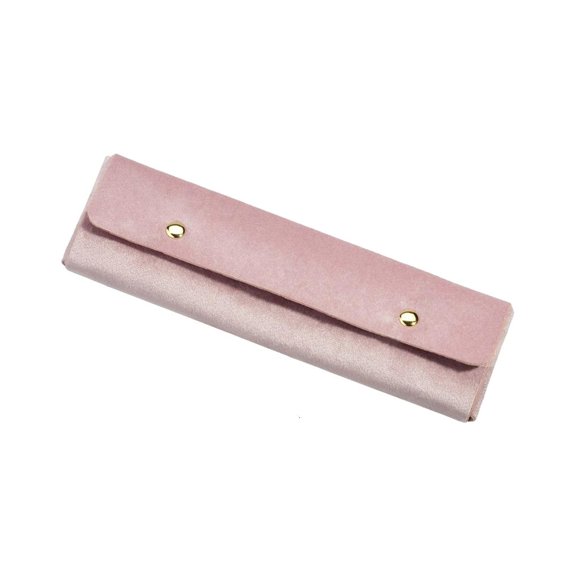 HONCLL Portable Foldable Necklace Organizer for Travel Use Convenient Velvets Bracelet Pouch Stylish Jewelry Storage Bag