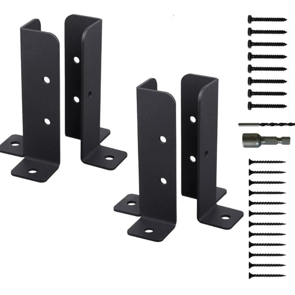 HONCLL Portable Sturdy Metal Deck Base Brackets Adjustable for Various Height