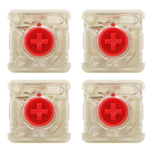 Tizuqe 4PCS Cherry MX Low Profile RGB Red/Silver Switch For Mechanical Keyboard Laptop