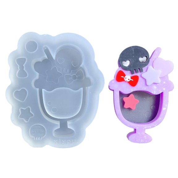 HONCLL Resin Shaker Mold Quicksand Silicone Mold Casting Epoxy Mold Ice Cream Shaped