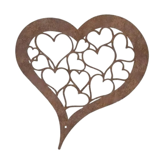 Tizuqe Rusted Heart Statue Stake for Rusty Home and Garden Sculpture Decors