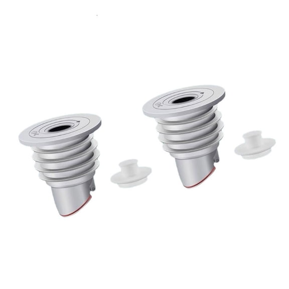 HONCLL Set Of 2 Silicone & ABS Washing Machine Sealing Plugs not Odor Floor Drain Covers set Drain Hose Seal Rings for House