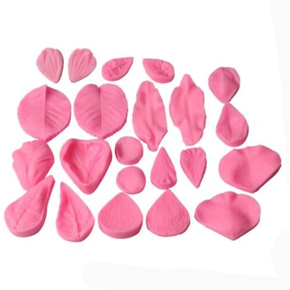 Tizuqe Gum Paste Flower Veining Fondant Mold Mould for Candy Sugar Cake Topper Reusable