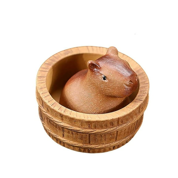 HONCLL Simulated Capybara Decors Distinctive Clay Table Accent Delicate Capybara Clay Tea Pet Elegant Capybara Decors