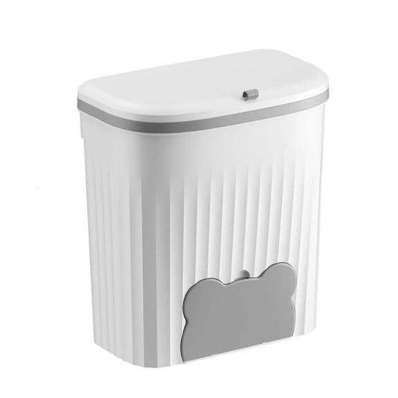 HONCLL Space Efficient Kitchen Cabinets Door Trash Can, Composts Bin with Smooth Slide Lid, Modern Plastic Garbage Organizers