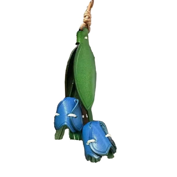 HONCLL Sturdy Quality Leather Flower Keyring Chic Leather Flower Pendant Hanging Decoration Keychain Charm For Bags And Keys