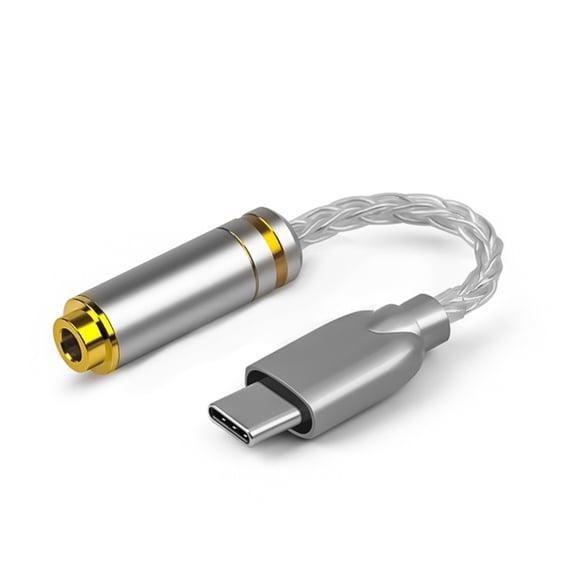 Tizuqe USB C to 3.5mm/2.5mm/4.4mm Interfaces Headphone Amplifiers HiFi Earphone Sound Amplifiers 32bit 384kHz Sound Adapter