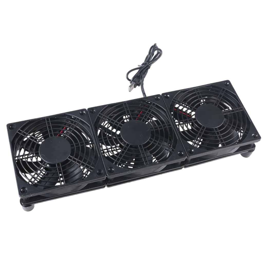 Pc Fan Router Tizuqe Three 120mm 5V USB Powered PC Router Fans 1 Speed 1400rpm High ...