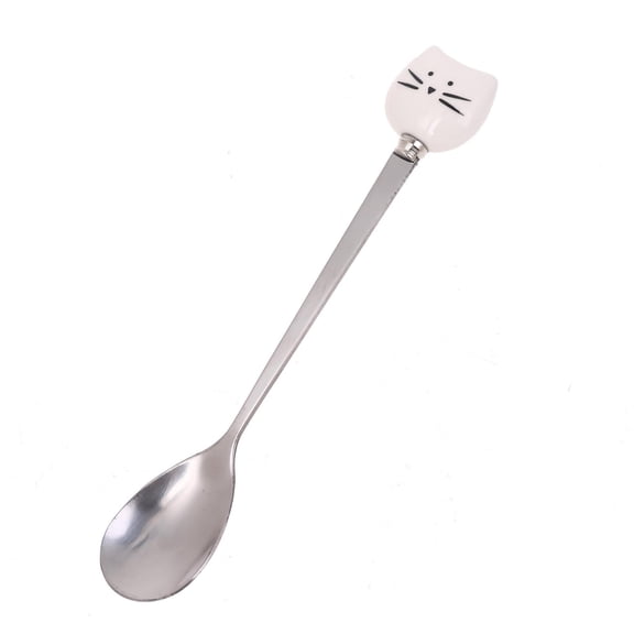 HONCLL Unique Desserts Cake Ice Cream Spoon Long Handle Coffee Spoons 2 Colors Choose