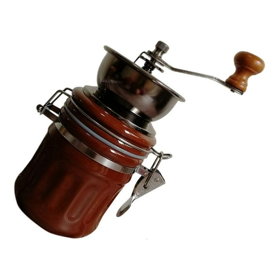 HONCLL Vintage Manual Coffee Grinder Miniature Wooden Coffee Bean Mill for Home and Office Display Classical French Press