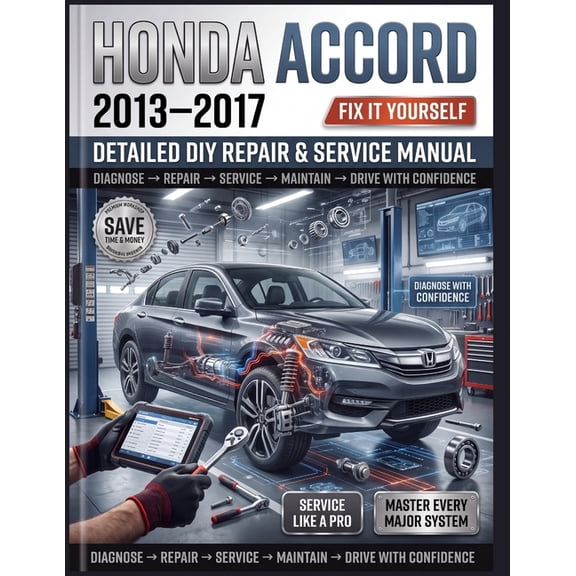 HONDA ACCORD 2013-2017 Detailed DIY Repair & Service Manual: The Definitive Global Guide to Routine Maintenance, Advance, (Paperback)