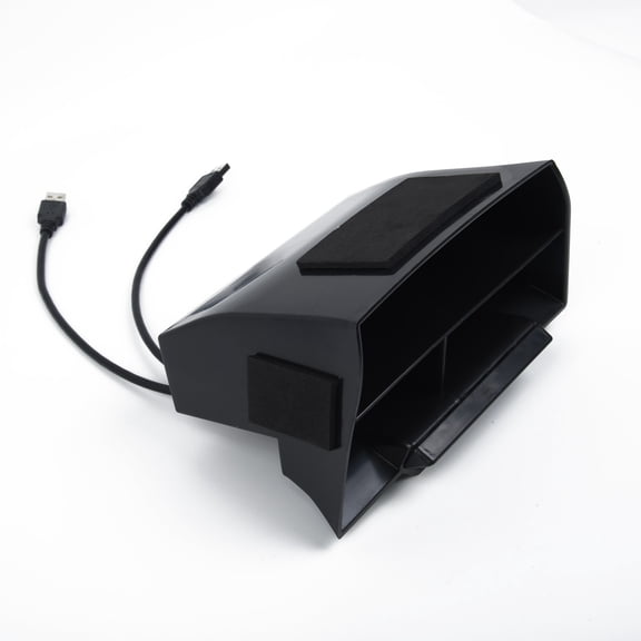 HONDA CIVIC 10th Gen 2016-2019 Black ABS Plastic Interior Console Storage Box with Dual USB Charging Ports for LHD Vehicles