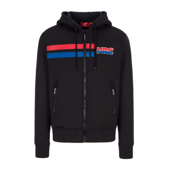 HONDA HRC RACING - 2 STRIPES - BLACK NEOPRENE - HOODIE